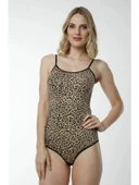 Leopar Desenli Çıtçıtlı Body - 3