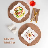 Porsima Porselen 2li Sunumluk Kase Mini Kahvaltılık Şekerlik Reçellik Sosluk Çerezlik Kase Seti 119x21 Cm - 1