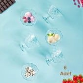 Porsima 1108 Ayaklı Dondurma Ve Magnolia Kasesi, Şekerlik, Çerezlik 6lı Sunum Kasesi 180ml - 1