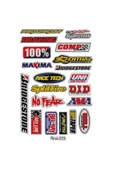 PROMOT MOTOSİKLET SPONSOR EKİPMAN KASK MOTORSİKLET STİCKER SETİ 01 - 1