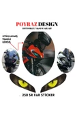 Rebon MotoDesign CFMOTO 250 SR UYUMLU FAR KAPLAMA STİCKER SARI - 1