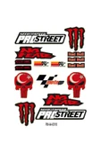 PROMOT PRO STREET SPONSOR EKİPMAN KASK MOTORSİKLET STİCKER SETİ 01 - 1