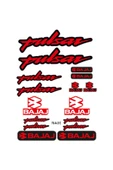 PROMOT PULSAR BAJAJ MOTOSİKLET STİCKER SETİ A4 EBATI ÇOKLU STİCKER 02 - 1