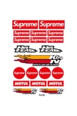 PROMOT MOTOSİKLET SPONSOR SUPREME GRENAJ EKİPMAN KASK STİCKER SETİ 01 - 1