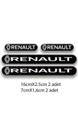 PROMOT RENAULT 3D DAMLA 4'LÜ OTO STİCKER SET 1 - 1