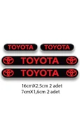 PROMOT TOYOTA 3D DAMLA 4'LÜ OTO STİCKER SET 1 - 1