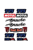 PROMOT TVS APACHE MOTOSİKLET STİCKER SETİ A4 EBATI ÇOKLU STİCKER - 1