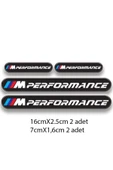 PROMOT M PERFORMANCE BMW 3D DAMLA 4'LÜ OTO STİCKER SET 1 - 1