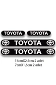 PROMOT TOYOTA 3D DAMLA 4'LÜ OTO STİCKER SET 2 - 1