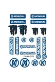 PROMOT MONDİAL TASARIMLI EKİPMAN KASK MOTOSİKLET STİCKER SETİ 01 - 1