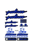 PROMOT PULSAR RS200 BAJAJ MOTOSİKLET STİCKER SETİ A4 EBATI ÇOKLU STİCKER 03 - 1