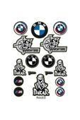 Rebon MotoDesign SPONSOR  DAKAR BMW TASARIMLI EKİPMAN KASK MOTORSİKLET STİCKER SETİ 01 - 1
