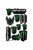 PROMOT MONSTER EKİPMAN KASK MOTORSİKLET GRENAJ OTO BİSİKLET STİCKER SETİ 02 - 1