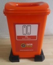 Sıfır Atık Geri Dönüşüm Atık Pil Atık Kovası 50 LT thumbnail 2