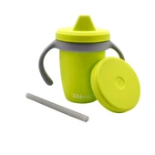 Bblüv Küp Dönüştürülebilir Silikon Damlatmaz Bardak  Mavi 240 ML - 12