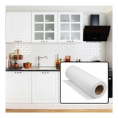 Beyaz Folyo Parlak lake Görünümlü 152 cm x 1 Metre thumbnail 1