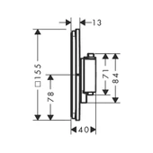 Hansgrohe ShowerSelect Comfort Q Termostat Ankastre 2 Çıkış - 2