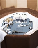 Affinity Gümüş Söz Nişan Tepsisi BORDO - 1