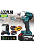 stilmax  Germany 36v 5ah Kömürsüz Bakır Sargı Çift Akülü Şarjlı Metal Somun Sökme Bijon Matkap Seti - 1