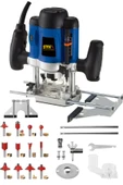 STAXX POWER  Germany 3500 Watt 6 Kademe Devir Ayarlı Dikey Formika Freze Makinesi 8 Mm Pens + 12 Adet Uç Seti - 1