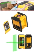 STAXX POWER  Yellow Mini Ufak Boy Portatif 2 Köşe Pilli Dikey Ve Yatay Yeşil Işık Lazer Çizgi Hizalama Makinesi - 3