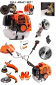 STAXX POWER  Süper Seri 14HPX Kömürsüz Motor Çim Ot Çalı Biçme Turbo Benzinli Yan Tırpan + 2 ÇAPA APARATI SETİ - 3