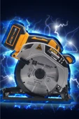 STAXX POWER  Kömürsüz Motor Çift Pistonlu 36v 5ah Çift Akülü Sunta Ahşap Kesme Daire Testere + 185mm Bıçak - 2