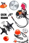 STAXX POWER  Turbo GT-14HPX Benzinli Çim Ot Çayır Biçme Sırt Tırpan Makinesi + Çapalama ve Canavar Başlık - 1