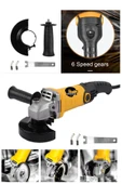 DEGATTO  Alman Bakır Sargılı 4500W Devir Ayarlı Uzun Kuyruklu Taşlama Spiral Makinesi 125mm 2 Adet Taş Hediye - 2