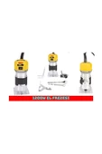 STAXX POWER  Staxx Pro Devir Ayarlı 1200w Formika Traşlama Freze Makinesi 6mm Pens 2 Yıl Garantili - 6