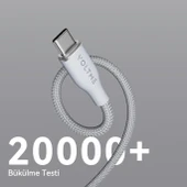 VOLTME C2044 Powerlink Rugg 60W USB to Type-C Şarj Kablosu 1M 3A -Gri thumbnail 2