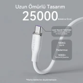 VOLTME C2036 Powerlink Moss 100W  Type-C Şarj Kablosu 1.8M 5A- Beyaz - 3