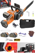 STAXX POWER  Otomatik Yağlamalı Turuncu Seri Çift Akülü Lityum Bataryalı BL Motor Odun Ağaç Dal Kesme Makinesi - 1
