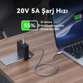 VOLTME C2064 Powerlink Rugg 100W Type-C Şarj Kablosu 1.8M 5A- Gri - 4