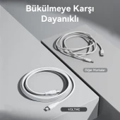 VOLTME C2036 Powerlink Moss 100W  Type-C Şarj Kablosu 1.8M 5A- Beyaz - 4