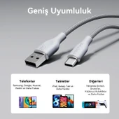 VOLTME C2044 Powerlink Rugg 60W USB to Type-C Şarj Kablosu 1M 3A -Gri thumbnail 7