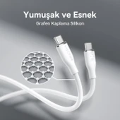 VOLTME C2036 Powerlink Moss 100W  Type-C Şarj Kablosu 1.8M 5A- Beyaz - 2