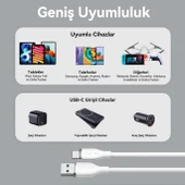 VOLTME C2006 Powerlink Moss 60W USB to Type C Şarj Kablosu 1.8M 3A- Beyaz - 6
