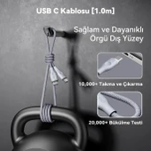 VOLTME C2060 Powerlink Rugg 100W Type-C Şarj Kablosu 1M 5A- Gri - 3