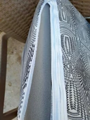 6 Adet Komutan Arkalıklı Sandalye Minderi, Extra Kalın (Kalınlık 5cm)-Nokta Siyah Beyaz - 4