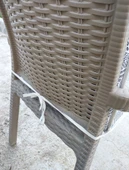 4 Adet Komutan Arkalıklı Sandalye Minderi, Extra Kalın (Kalınlık 5cm)-Nokta Siyah Beyaz - 3