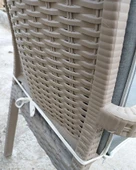 2 Adet Komutan Arkalıklı Sandalye Minderi, Extra Kalın (Kalınlık 5cm)-Haki - 3