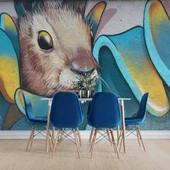 Grafitti Tavşan Temalı Duvar Kağıdı - 5