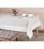 Madame Coco Chiara Flamlı Masa Örtüsü - Bej - 160 x 230 cm - 3