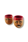çömlek diyarı EMOJİLİ KÜÇÜK BARDAK 2Lİ - 1