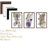 Bohem Tarz ev ve ofis dekoru,hediyelik Çerçeveli 3'lu Dekoratif Tablo 78 - 4