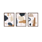 Bohem Tarz ev ve ofis dekoru,hediyelik Çerçeveli 3'lu Dekoratif Tablo 37 - 3