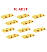 10 Adet Dikdörtgen Mercekli Yol Butonu Sarı Renk - 1