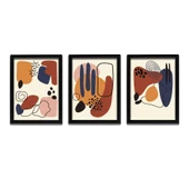 Bohem Tarz ev ve ofis dekoru,hediyelik Çerçeveli 3'lu Dekoratif Tablo 47 - 2