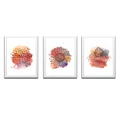 Bohem Tarz ev ve ofis dekoru,hediyelik Çerçeveli 3'lu Dekoratif Tablo 90 - 1
